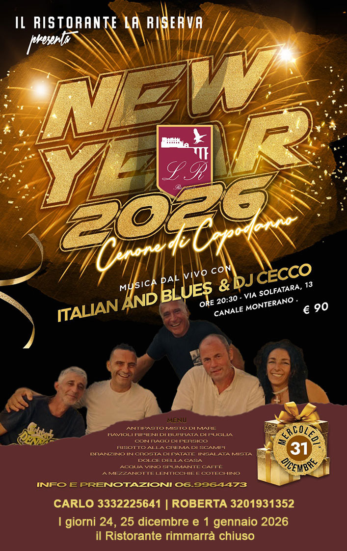 Capodanno 2026 Ristorante La Riserva